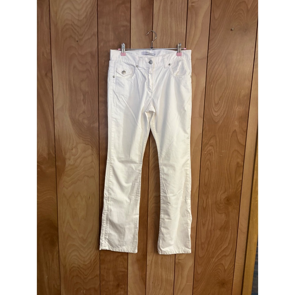 Yumi Mazao Tanguy White Straight Leg Denim Pants Size 36 Womens
